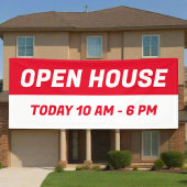 Rood & Wit Open Huis l Onroerend goed Spandoek