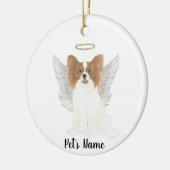 Rood & Wit Papillon Sympathie Herdenking Keramisch Ornament (Links)