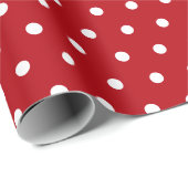Rood Wit Patroon Polka Dot Cadeaupapier (Rol Hoek)