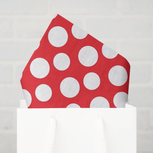 Rood wit polka dot patroon tissue papier (Cadeauzakje)