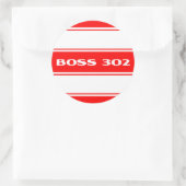Rood Wit Race Stripes Boss 302 Motor Sticker (Tas)