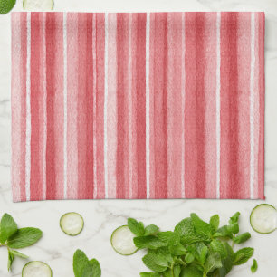 Rood Wit Roze Roze Strepen Theedoek