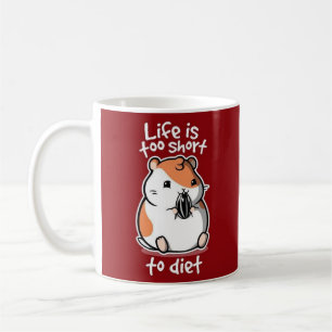 Rood wit schattig cartoon hamster grappig quote koffiemok