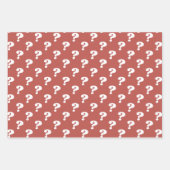 Rood & Wit Schattige cadeaupapier (vraagteken) (Voorkant 3)