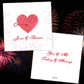 Rood & Wit Schattige Liefde Hart Valentijnsdag Feestdagenkaart