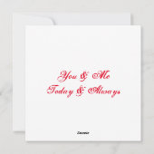 Rood & Wit Schattige Liefde Hart Valentijnsdag Feestdagenkaart (Achterkant)