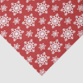 Rood wit sneeuwvlokweefsel tissuepapier (Detail)