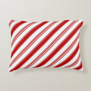 Rood & Wit Snoep Strepen (grootschalig) Accent Kussen
