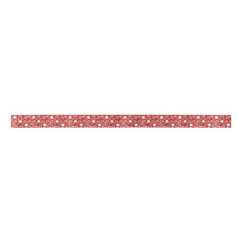 Rood & Wit Ster & Sneeuwvlok Patroon Lint