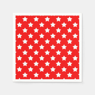 Rood wit sterren patroon decoratief servet