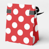 Rood-Wit Stippen Verjaardagsfeestje Bedankdoosjes (Achterkant)