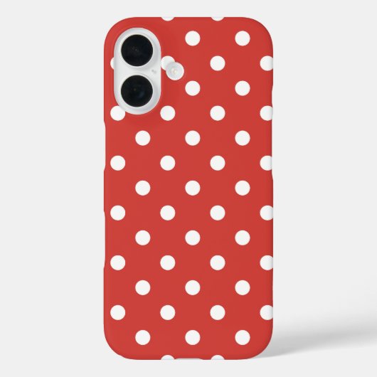 Rood-wit Stippenpatroon Case-Mate iPhone Case (Achterkant)