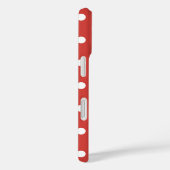 Rood-wit Stippenpatroon Case-Mate iPhone Case (Achterkant / Rechts)