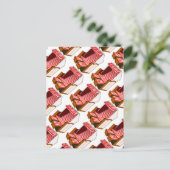 Rood & Wit Strand Stoelen Thema Briefkaart (Staand voorkant)