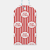 Rood Wit Streep Popcorn Box Films Gepersonaliseerd Cadeaulabel (Achterkant)