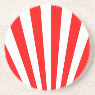 Rood wit strepenpatroon zandsteen onderzetter