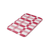 Rood Wit Tartan Check Plaid Badmat (Gekanteld)