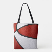 Rood wit team kleuren basketbal coach draagtas (Achterkant)