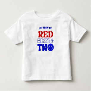 Rood Wit & Twee 4 juli 2 Verjaardagsfeest Kinder Shirts