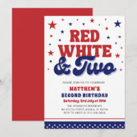 Rood, Wit & Twee 4th Juli 2nd Verjaardagsfeest