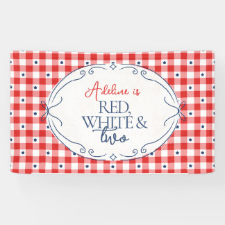 Rood Wit & Tweede Verjaardagsfeestje Spandoek