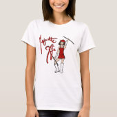 Rood wit twirl meisje T-shirt (Voorkant)