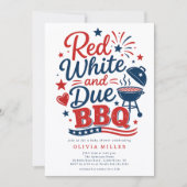 Rood Wit & Uitgenodigd voor BBQ Kaart (Voorkant)