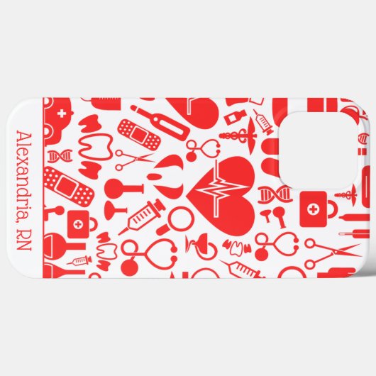 Rood & Wit Verpleegkunde Graphics Case-Mate iPhone Case (Achterkant (horizontaal))