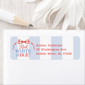 Rood Wit & Verschuldigde Retourlabels Etiket (Insitu)