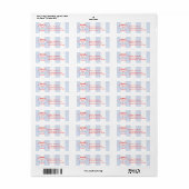 Rood Wit & Verschuldigde Retourlabels Etiket (Full Sheet)
