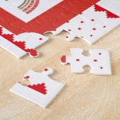 Rood Wit Vet Kerstmis puzzel Legpuzzel (Zijkant)