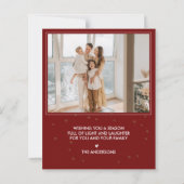 Rood Wit Vrolijk Kerstfeest Nieuwjaar Vakantie Kaa (Achterkant)