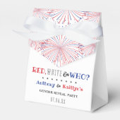 Rood, Wit & Wie? 4 juli Geslacht onthullen Partij Bedankdoosjes (Voorkant Zijde)