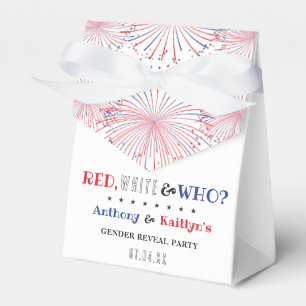 Rood, Wit & Wie? 4 juli Geslacht onthullen Partij Bedankdoosjes