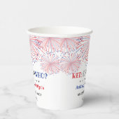 Rood, Wit & Wie? 4 juli Geslacht onthullen Partij Papieren Bekers (Rechts)