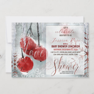 Rood Wit Winter Liefde Magic Baby shower Kaart