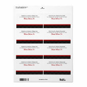 Rood Wit Zwart Bruiloft bruid en bruidegom B433 Etiket (Full Sheet)