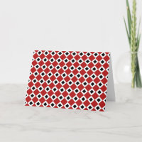 Rood, wit, zwart diamantpatroon