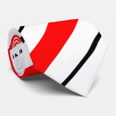 Rood, wit, zwart, gestreept Stropdas (Opgerold)