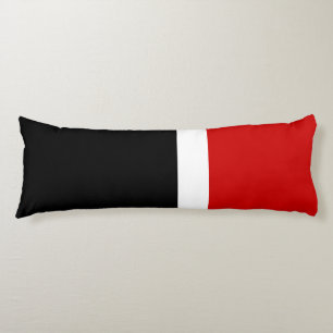 Rood Wit Zwart Kleur Block Style Design Lichaamskussen