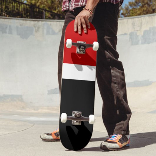 Rood Wit Zwart Kleur Block Style Design Skateboard
