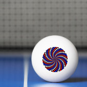 Rood-witte blauwe vinkspiral pingpongballen (Net)