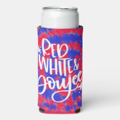 Rood Witte Boujee 4 juli Tie Dye Jonggezellen uits (Seltzer Voorkant)