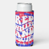 Rood Witte Boujee Amerika Tie Dye Bachelorette (Seltzer Voorkant)