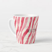 Rood Witte Candy Cane Strepen Kerstmis Latte Mok (Linkerhoek)