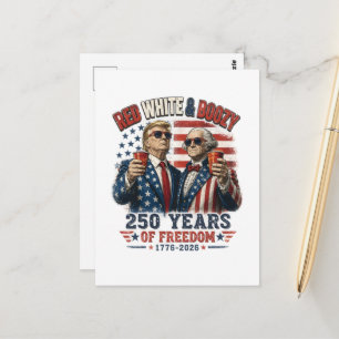 Rood Witte Drank Trump George Washington 250 Briefkaart
