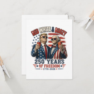 Rood Witte Drank Trump George Washington 250 Kaart