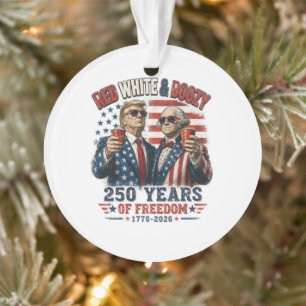 Rood Witte Drank Trump George Washington 250 Ornament