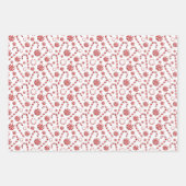 Rood-witte kerstsnoepjes feestdag inpakpapier vel (Voorkant)