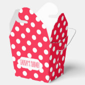 Rood & witte polka stippen takeout gunstbox bedankdoosjes (Geopend)